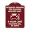 Signmission Reserved Parking for Electric Vehicles 4 Hour Limit Violators Towed Alum, 24" x 18", BU-1824-23112 A-DES-BU-1824-23112 - alternate 1